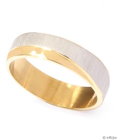 Arany- és ezüstszínű hullám gyűrű