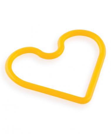 Sárga foszforeszkáló szív alakú karkötő, univerzális méret