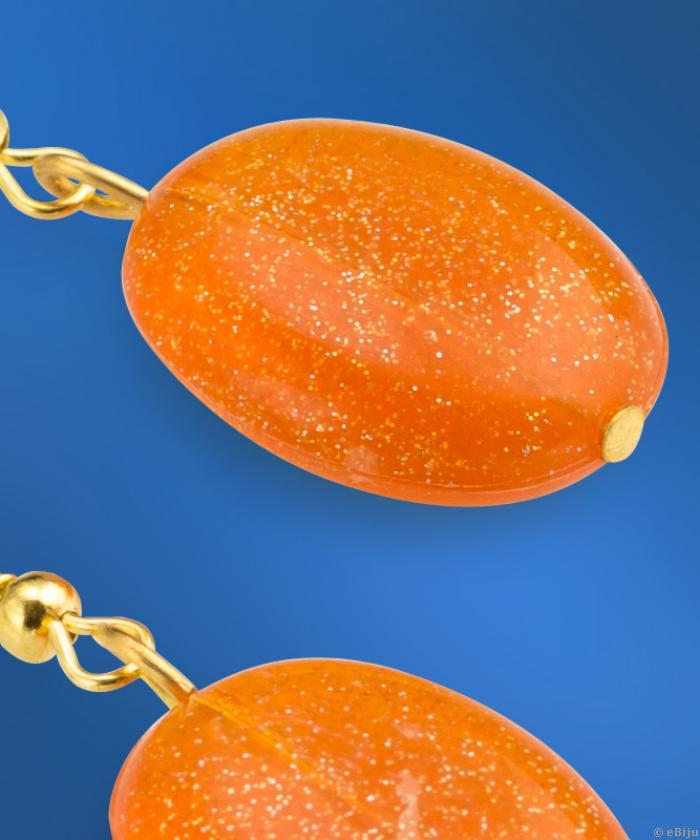 Csillogó narancssárga fülbevaló