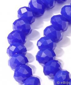Csiszolt rondelle kristály gyöngyök, kobaltkék, 0.6 cm, ár/szál