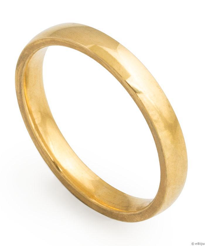 Karikagyűrű típusú uniszex aranyszínű gyűrű, 17 mm