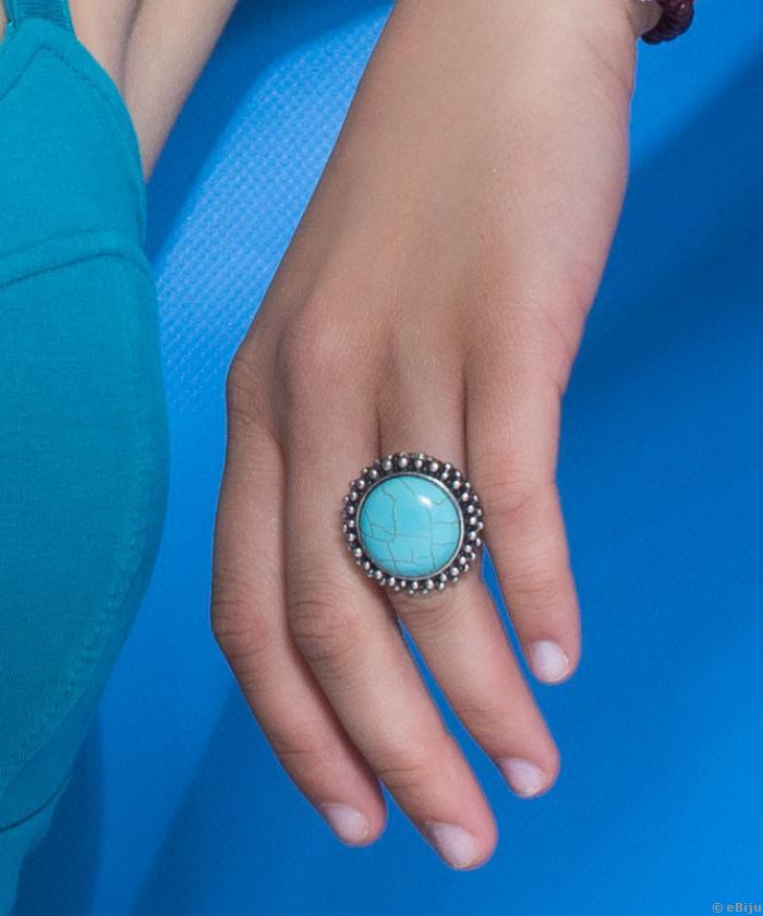 Kék howlite gyűrű