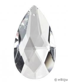 Könnycsepp formájú akril gyöngy, átlátszó, 2.1 x 3.7 cm