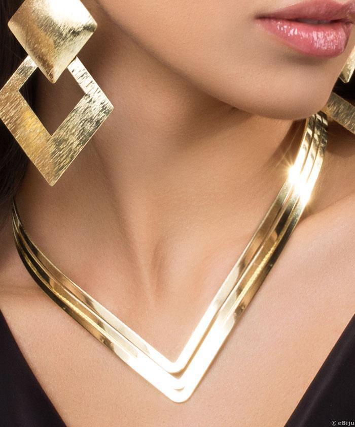 Minimalista stílusú aranyszínű nyakék
