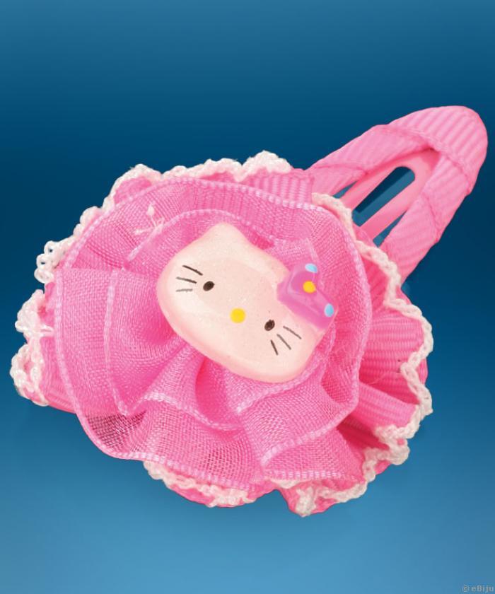 Rózsaszín Hello Kitty hajcsatt