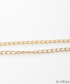 Sápadt aranyszínű lánc, 6 mm