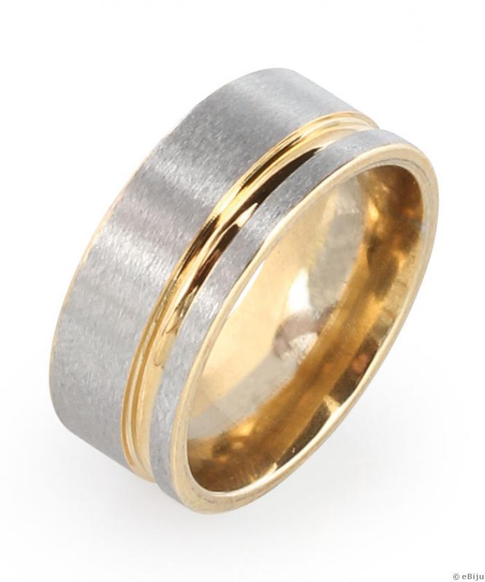 "Silver&Gold" gyűrű, rozsdamentes acélból, 18 mm