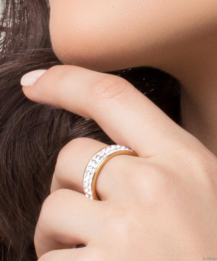 White Shamballa gyűrű, 17 mm